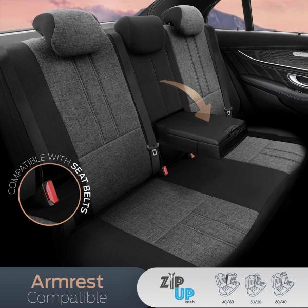 Auto Sitzbezug Set Universal Vorne und Hinten Komfortabel Komplett Set